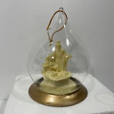 Avon Nativity Christmas Glass Ornament Globe in Original Box Large Tear Drop