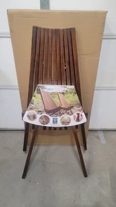 Melino Klappstuhl Holz massiv Akazienholz klappbar niedriges Profil hohe Rückenlehne - Bild 1 von 7