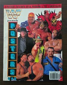 WWF WWE Presents Posters Magazine No.1. Complete 8 poster special Hulk, Warrior - Picture 1 of 3
