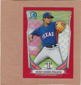 2014 Bowman Chrome Red Wave Refractor 15/25 Prospects Isiah Kiner-Falefa #BCP11 - Picture 1 of 2