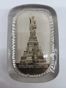 Antique Glass Advertising Paperweight - Statue Of Liberty - New York - Picture 1 of 3
