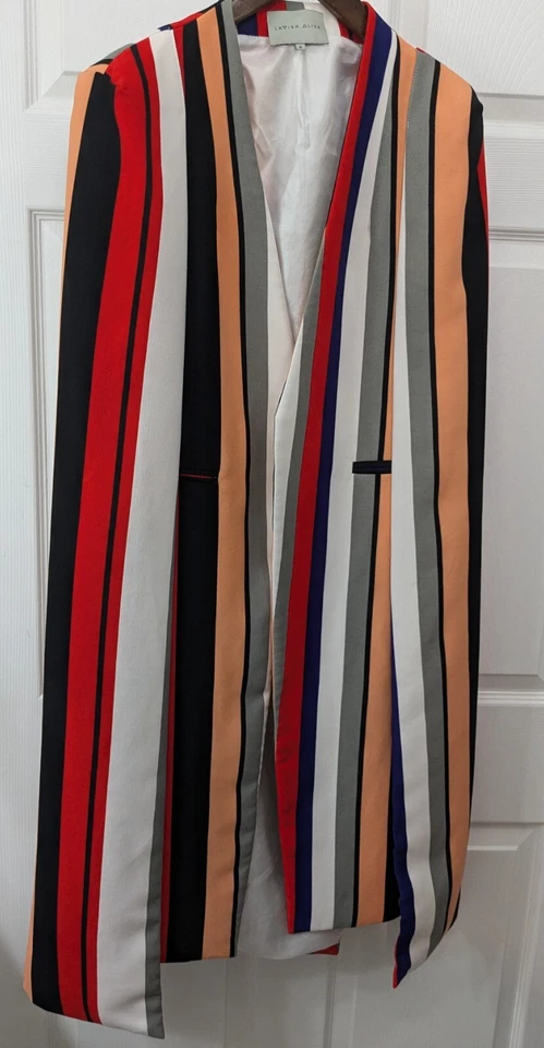 Lavish Alice женщин разноцветный в полоску плащ Blazer пальто размер 8 - Изображение 1 из 4