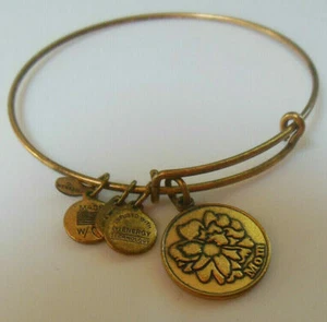 Alex And Ani Vintage Mom Charm Bangle Bracelet - Picture 1 of 1