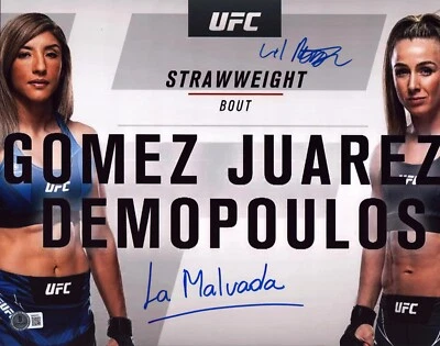 Silvana Gomez Juarez & Vanessa Demopoulos Signed 11x14 Photo BAS COA UFC Poster - Image 1 of 4