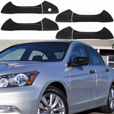 Honda Accord 2008 2009 2010 2011 2012 sedán de 4 puertas negro brillante manija de puerta cubiertas Foto 1 de 4