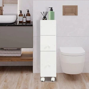 Badezimmerschrank Schmales Badezimmerregal Rollcontainer Bathroom Cabinet Shelf - Bild 1 von 10