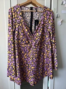 Neu! Overall kurz XL blumenmuster Fishbone New Yorker - Bild 1 von 4