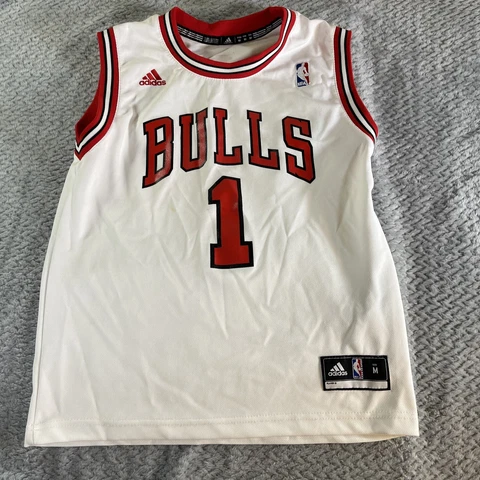 Adidas Chicago Bulls Swingman Derrick Rose White Jersey Youth Medium Cover