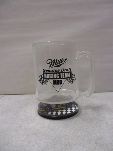 Rusty Wallace Miller Genuine Draft Plastic Mug with Car Cover