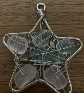 Sea Glass Pieces & Wire Star by Joyful Feel - Picture 1 of 4