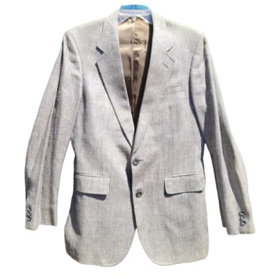 Blazer vintage Robert Alexander beige y negro a cuadros tweed 2 botones Foto 1 de 4