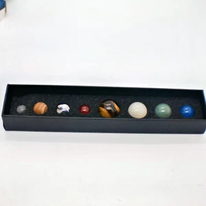 GEMWONDER Nove Pianeti Gemme Pietre Pianeti Decorazioni Cristallo Modello Sistema Solare - Foto 1 di 14