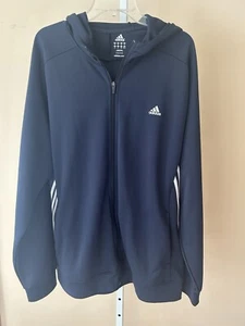 Adidas Essentials 3-Stripes Men's Track Jacket - Navy White Size XL - Picture 1 of 15