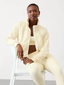 ATHLETA Jetset Bomber Jacket Water Repellent Rain | Glow Medium #818839 - Picture 1 of 4