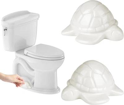 Sea Turtle Ceramic Toilet Bolt Caps - Decorative Toilet Caps for Bottom of Toile - Image 1 of 4