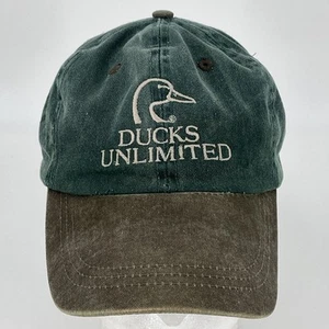 Ducks Unlimited Hat - VTG 90s Y2K Green StrapBack Baseball Cap GUC - Picture 1 of 12