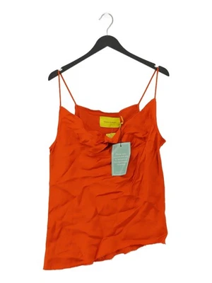 Marques'Almeida Women's Top UK 16 Orange Linen with Viscose Basic - Image 1 of 4