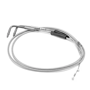 Extended Length 42 Throttle Cable and Idle Cable Kit Stainless Steel Compati - Picture 1 of 8
