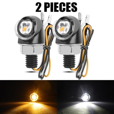 2Шт светодиодный передний мотоцикла мини поворотник индикатор мигалка DRL лампа новый - Изображение 1 из 4