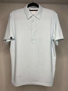 Criquet Men's Small Tour Range Polo Shirt Blue White Bottle Opener Print Stretch - Picture 1 of 6