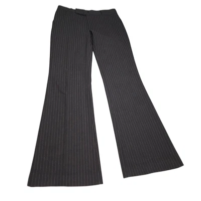 Club Monaco Pin Strip Flare Dress Pants Trousers Wool Silk Blend Women Size 6 - Image 1 of 4