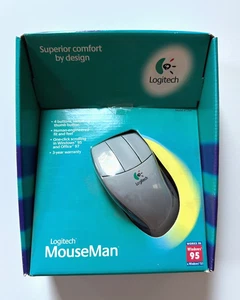 NOS Logitech MouseMan 4-Button Computer Mouse New Windows 95 1997 - Afbeelding 1 van 5