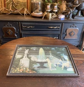 Antique Framed Lithograph of "Love And Beauty" by Stern & Hacker 23.5”x15.5 Rare - Picture 1 of 24