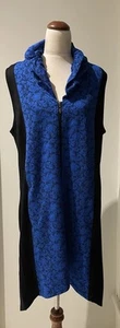 TS TAKING SHAPE Sleeveless Zip Up Horizon Vest Blue & Black Size S (16-18) *NWTS - Picture 1 of 6