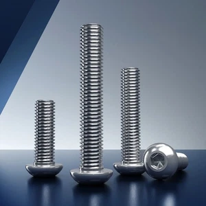 Round Head Allen Bolts With Hex Drive IS07380 304 Stainless Steel M6 M8 M10-M16 - Picture 1 of 7