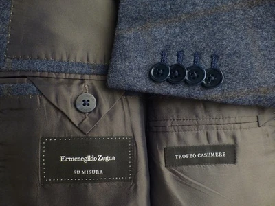 Zegna Blazer 54C/44S Cashmere Blue Excellent Condition Jacket Sport Coat - Image 1 of 4