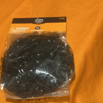 Hyde And Eek Target Halloween Decor Spiders BLACK 150 Ct. New In Bag - Image 1 of 3