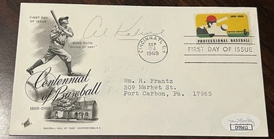 Al Kaline Signed Baseball's 100th Birthday Envelope JSA!! - Image 1 of 3