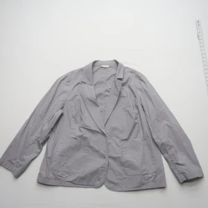 Chaqueta Blazer Eileen Fisher Mujer Algodón Orgánico 1X Gris Elastizado Informal Bolsillos - Imagen 1 de 10