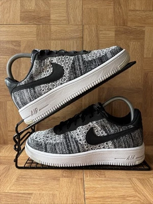 Nike Air Force 1 Flyknit 2.0 (GS) Black/Pure Platinum/White Oreo UK Size 4.5 - Image 1 of 4