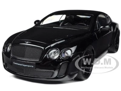 BENTLEY CONTINENTAL SUPERSPORTS BLACK 1/18 DIECAST MODEL CAR BY WELLY 18038 - Image 1 of 4