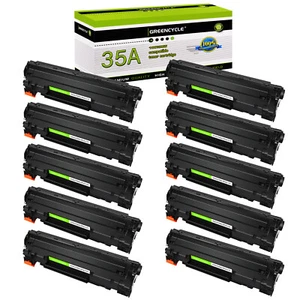 GREENCYCLE 10 PEZZI Toner nero CB435A 35A per stampante HP Laserjet P1005 P1006 P1003 - Foto 1 di 24