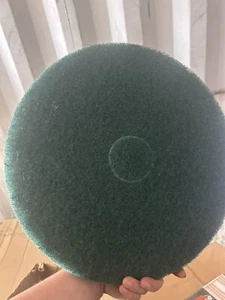 Tough Guy 402W23 Scrubbing Pad,Green,Size 17",Round,Pk5 - Picture 1 of 6