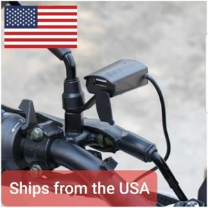 CD-3109 Mirror Mount 1.2a Motorcycle USB Charging Port Ships From The USA - Picture 1 of 5