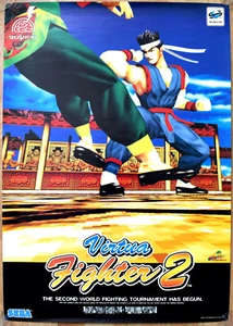 Virtua Fighter 2 RARE Sega Saturn 51.5cm x 73cm Japanese Promotional Poster - Picture 1 of 2