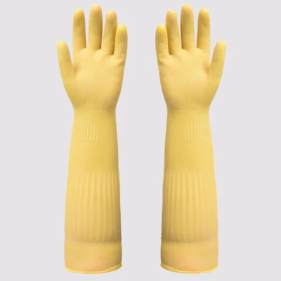 3 Paar 45cm Langarm Handschuhe Heim Küche Reinigung Arbeitskleidung Wasserfest - Bild 1 von 4