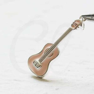 Dije de plata de ley maciza de una pieza - Esmaltado - Guitarra 29x10 mm (CW) - Imagen 1 de 2
