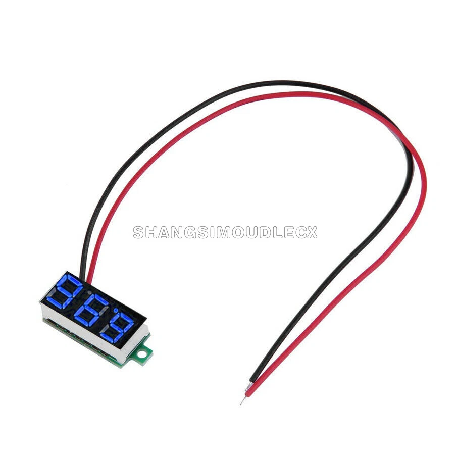 Mini DC 3-30V LED Panel Voltage Meter Display Digital Voltmeter With 2 Wire Blue - Bild 1 von 1