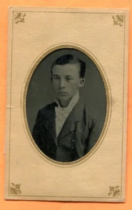 Portrait of a Young Man, ID'd, circa 1870s Tintype - Picture 1 of 3
