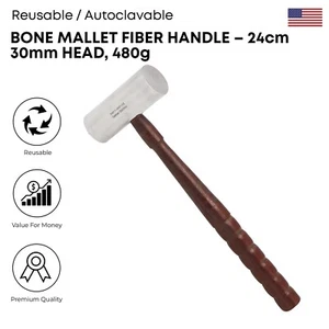 Bone Mallet Fiber Handle 24cm 30mm Head Premium Surgical Instruments - Picture 1 of 2