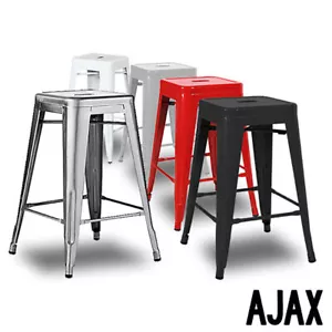 Nuevo! Moderno Acero 24" Taburete De BAR - Contador Retro Tolix-Style Ajax - Imagen 1 de 5