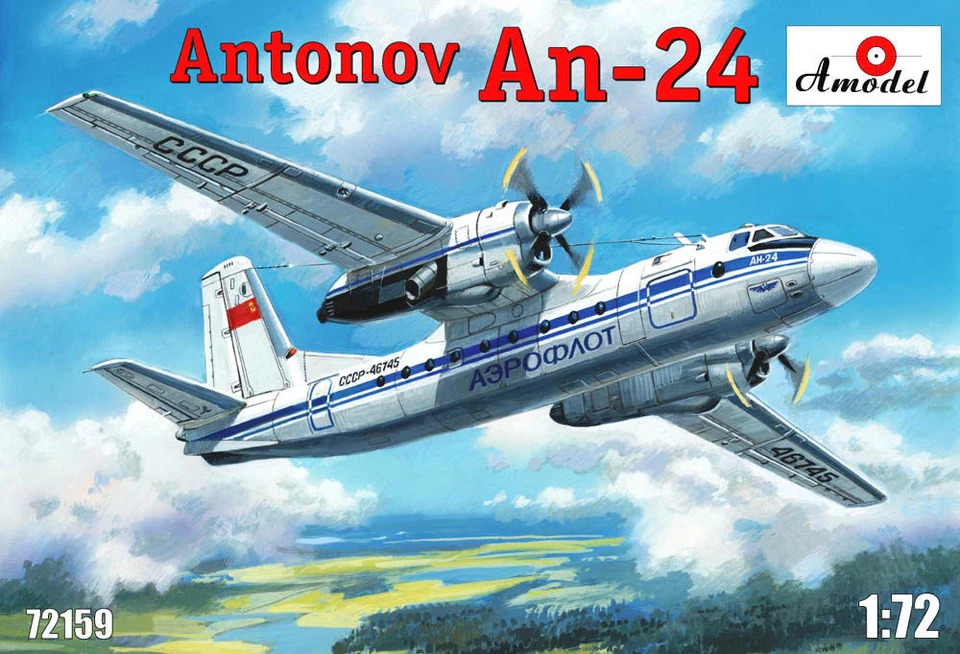 Amodel 72159 - 1:72 Antonov An-24 Aeromobile Civile - Nuovo - Immagine 1 di 1