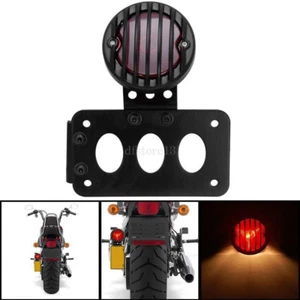 Universel Moto Clignotant Plaque Immatriculation Frein Feu Arrière Pour Harley - Picture 1 of 7