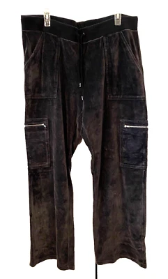 Pantalones cargo GAP elásticos para mujer XL terciopelo pista de terciopelo de colección Y2K gris negro utilitarios Foto 1 de 4