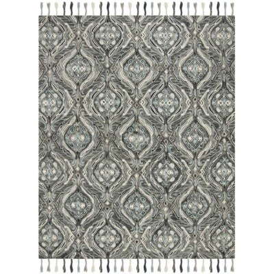 SAFAVIEH Suzani SZN206A Hand-hooked Grey /Light Blue Rug - Image 1 of 4