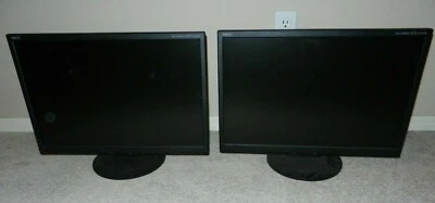 Lot Of( 2 )NEC AccuSync 22" 1680 x 1050 75Hz Widescreen Monitor DVI VGA 224WXM - Image 1 of 4